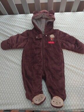 carters monkey plush baby sleeper outfit 0-3 months